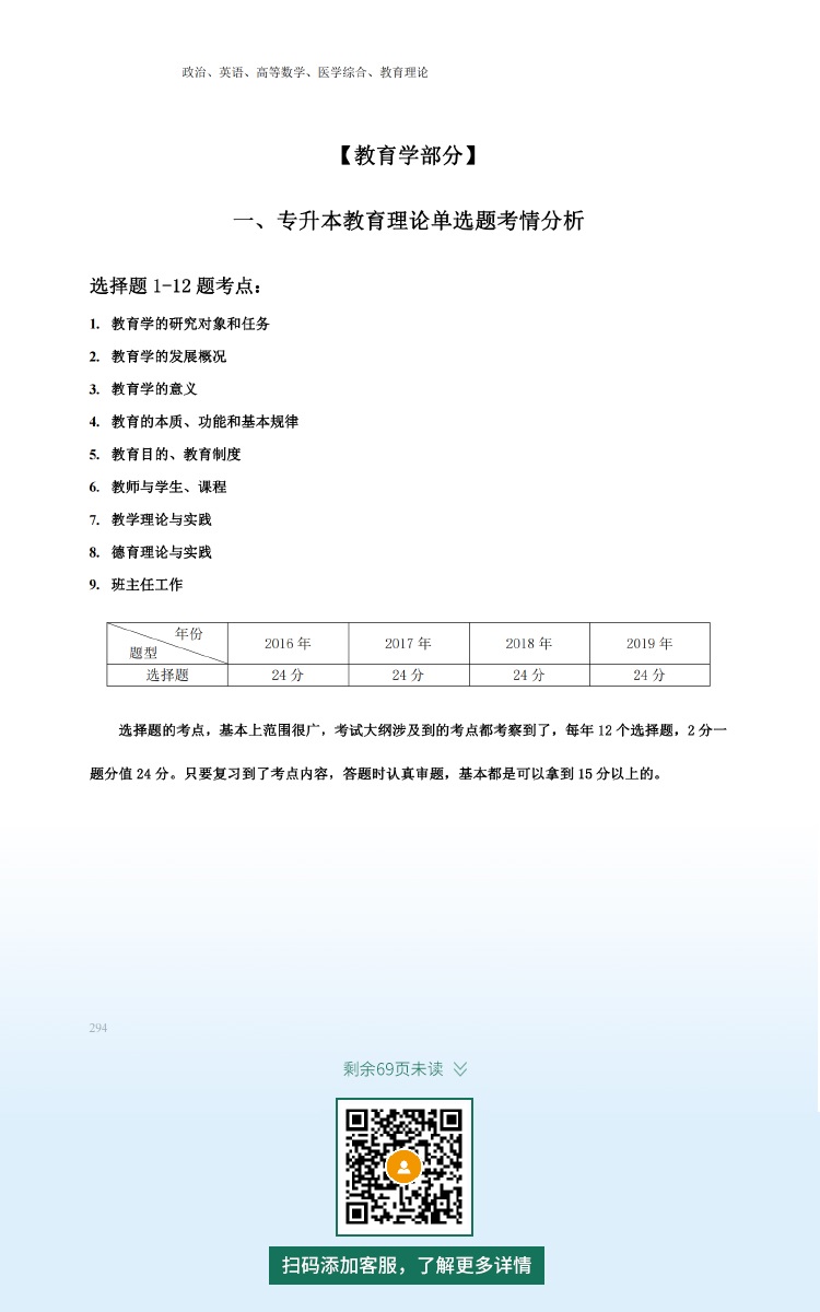 2021年專升本成人高考復習資料：教育理論科目（電子版，可下載）
