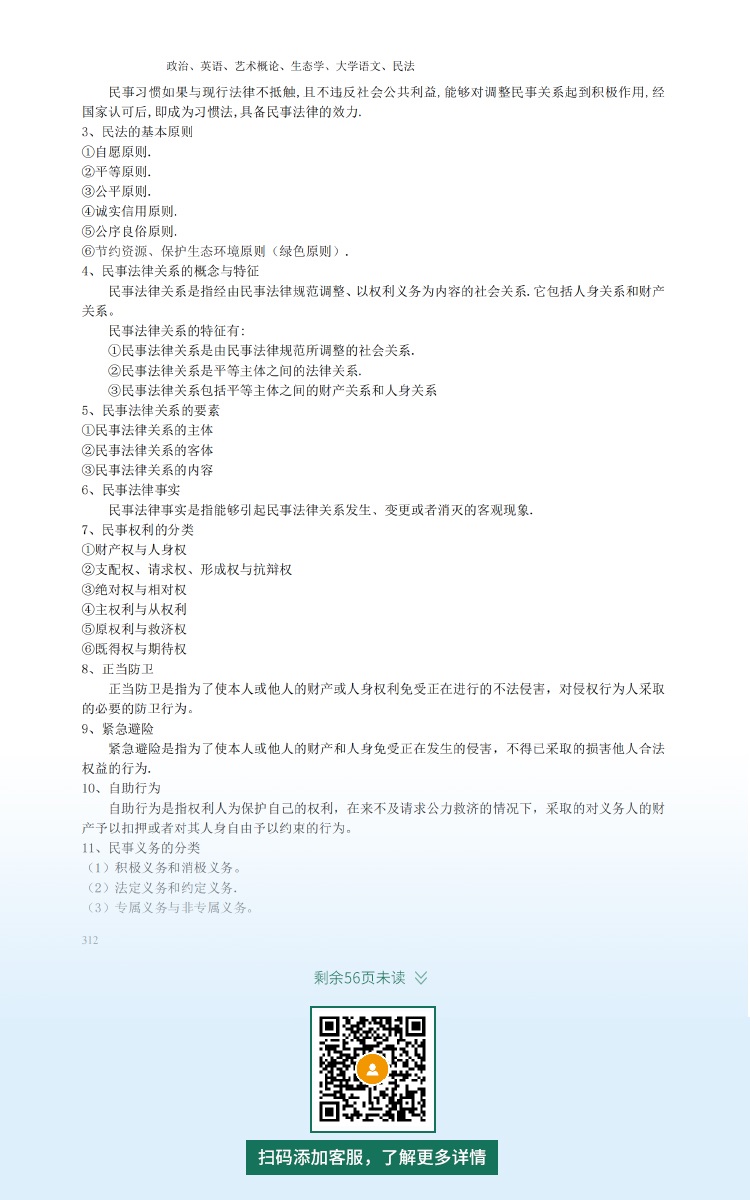 2021年深圳專升本成人高考復(fù)習(xí)資料：民法科目（電子版，可下載）