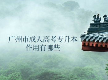 廣州市成人高考專升本作用
