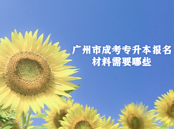 廣州市成考專升本報名材料