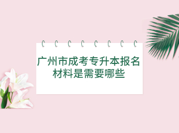 廣州市成考專升本報名材料