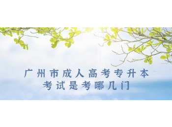 廣州市成人高考專升本考試