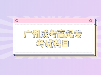 廣州成考高起專考試科目